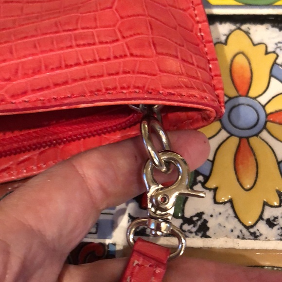 Talbots coral red wristlet small purse - Picture 7 of 8